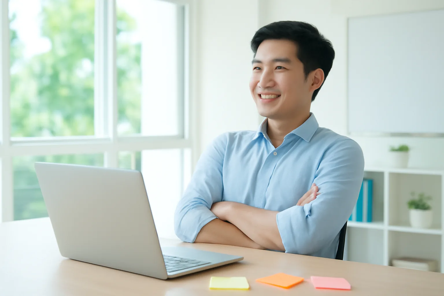 Nhân viên kế toán ngồi lùi khỏi bàn, cân nhắc trước khi mở một thư điện tử đáng ngờ trên máy tính